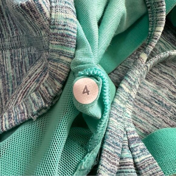 Lululemon Power Y Tank Luon Space Dye Camo Alberta Lake Fresh Teal Size 4 - Picture 5 of 5